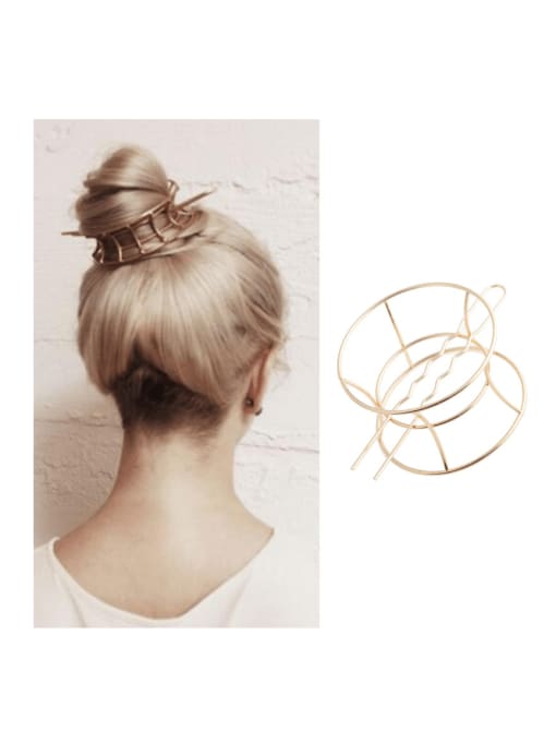 Chimera Alloy Minimalist Geometric  bowl shaped hairpin Hair Stick 1
