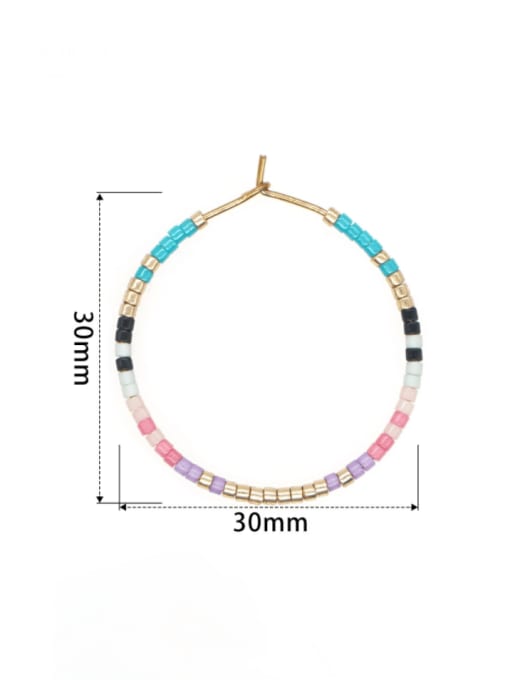 MMBEADS Miyuki Millet Bead Multi Color Geometric Bohemia handmade Weave Hoop Earring 3