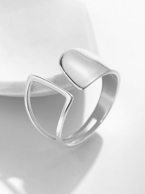 MODN 925 Sterling Silver Geometric Minimalist Band Ring 3