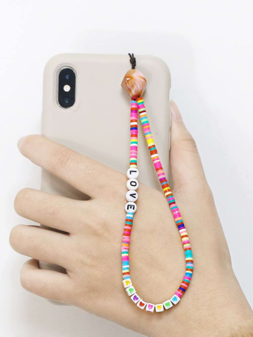 CC Polymer Clay Acrylic love letters LOVE beaded Minimalist Mobile Phone Accessories 1
