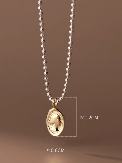 Rosh 925 Sterling Silver Geometric Minimalist Beaded Necklace 4