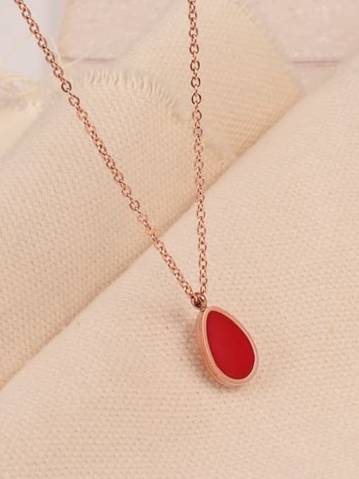 A TEEM Titanium Red Water Drops Necklace 2