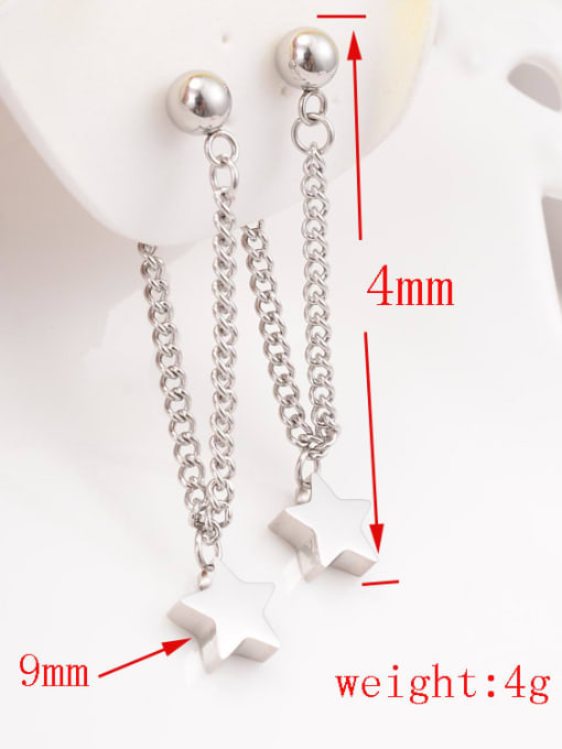 A TEEM Titanium Tassel Minimalist Threader Earring 3