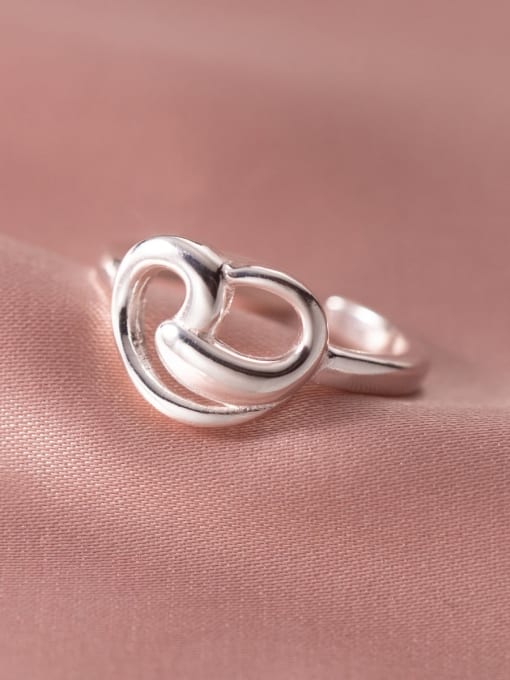 S925 Silver Ring 925 Sterling Silver Heart Minimalist Band Ring
