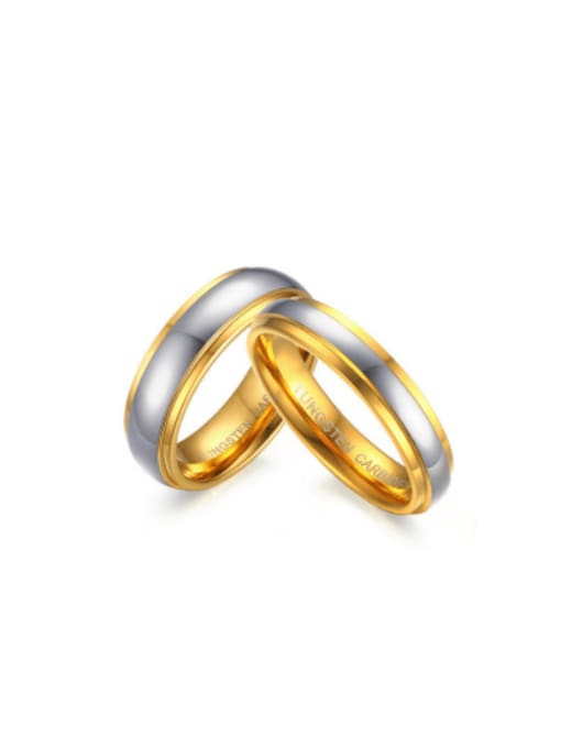 CONG Tungsten Geometric Minimalist Couple Ring 0