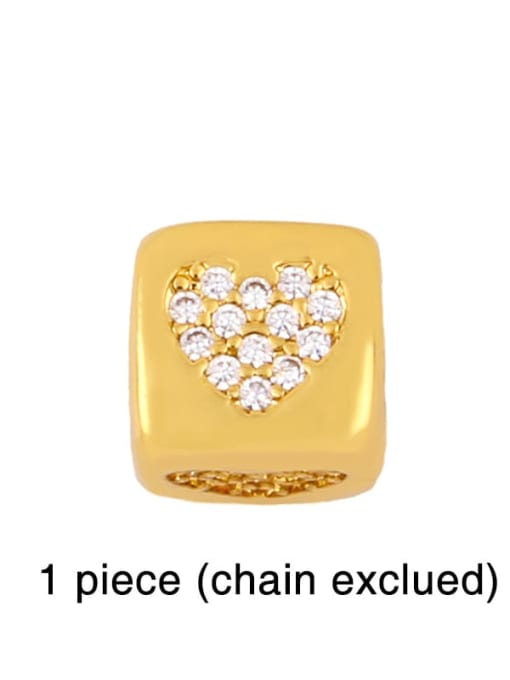 love Brass Cubic Zirconia square  Letter Minimalist Adjustable Bracelet