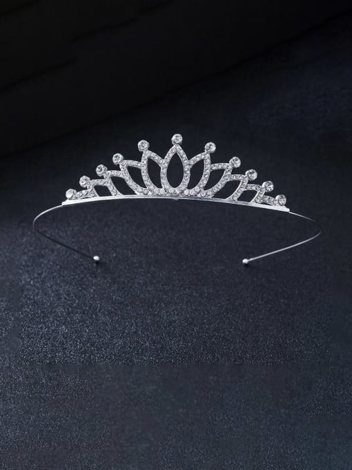 Style 16 Alloy Cubic Zirconia Trend Crown  Hair Fascinator
