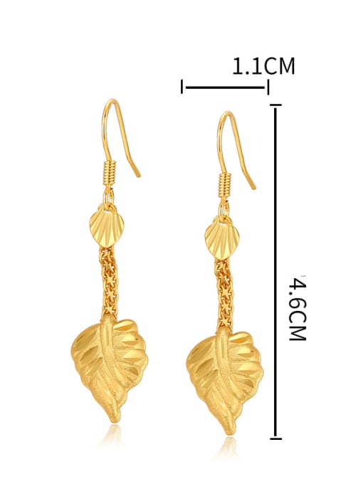 24K gold plating Alloy Heart Vintage Hook Earring