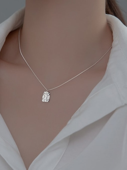 Rosh 925 Sterling Silver Geometric Minimalist Necklace 1