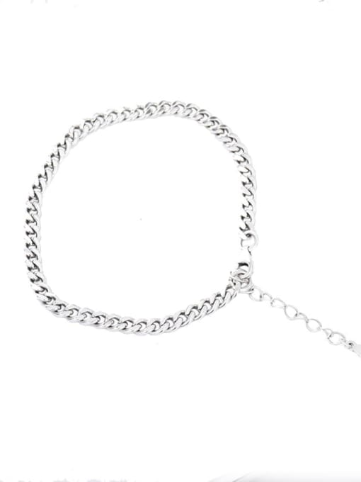 XBOX 925 Sterling Silver Geometric Chain Vintage Link Bracelet 0