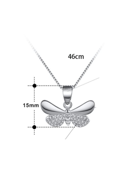 RINNTIN 925 Sterling Silver Cubic Zirconia Butterfly Minimalist Necklace 1