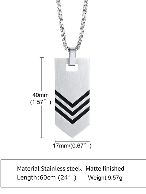 CONG Titanium Steel Smooth Geometric Minimalist Necklace 2