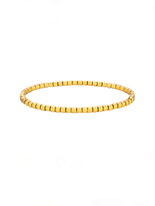 golden Stainless steel Square Minimalist Link Bracelet