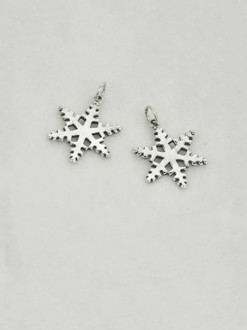 SHUI Vintage Sterling Silver With Minimalist Snowflake Pendant Diy Accessories 1