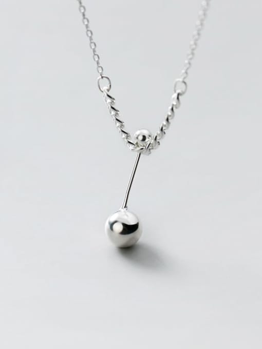 Rosh 925 Sterling Silver Ball Minimalist Necklace 0