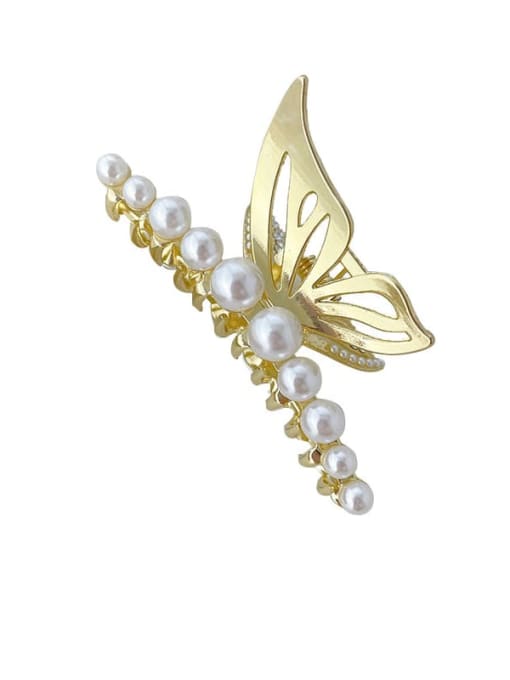 Chimera Alloy Imitation Pearl Trend Butterfly  Jaw Hair Claw 4
