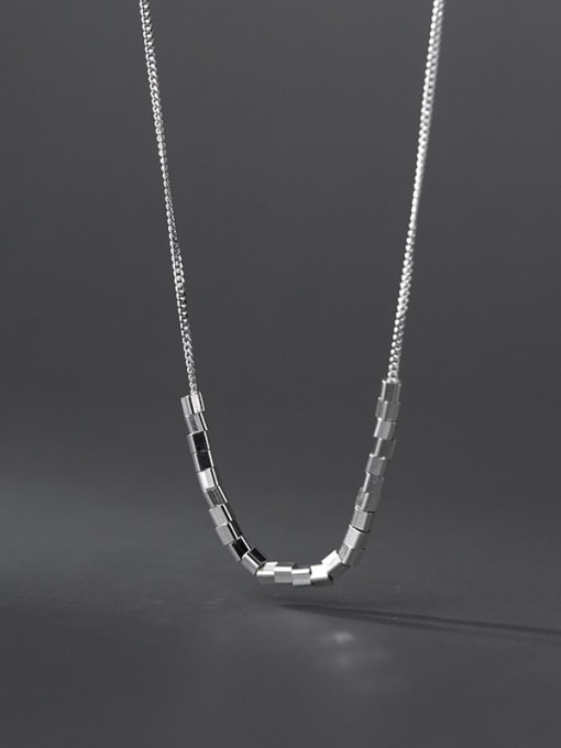 Rosh 925 Sterling Silver Geometric Minimalist Necklace