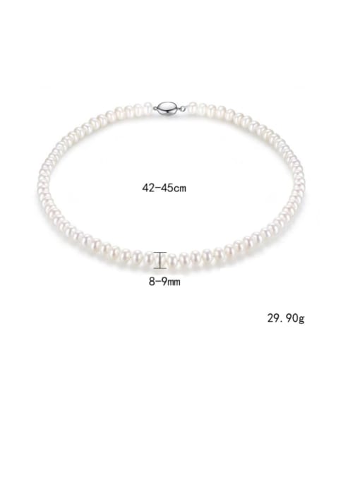 CCUI 925 Sterling Silver Freshwater Pearl Necklace 4