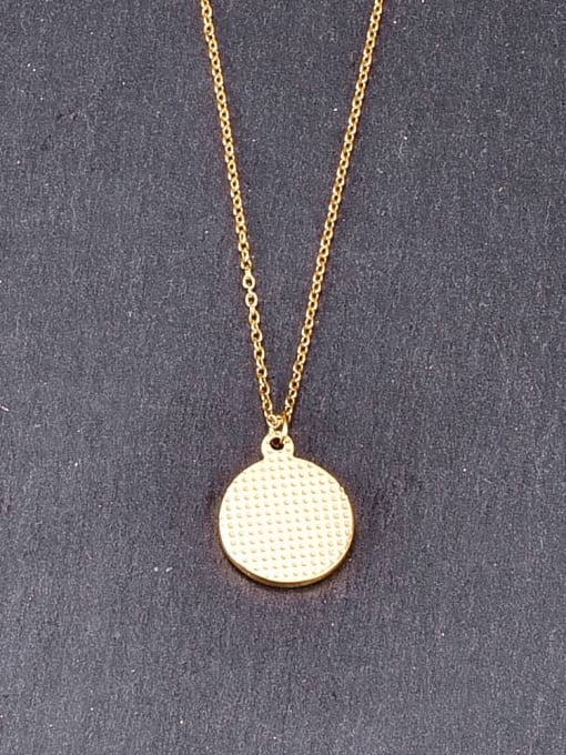 A TEEM Titanium Coin Minimalist Pendant Necklace 1