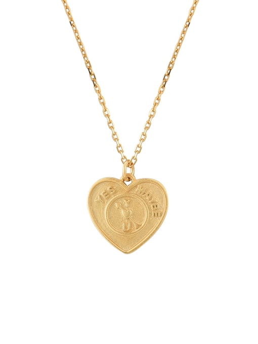 Gold Heart Necklace 925 Sterling Silver Heart Cute Necklace