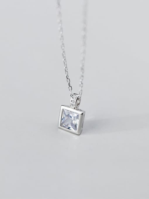 Rosh 925 Sterling Silver With Platinum Plated Fashion Square Necklaces 1