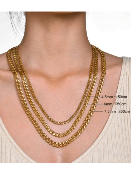 LI MUMU Titanium Steel Geometric Chain Hip Hop Necklace 1