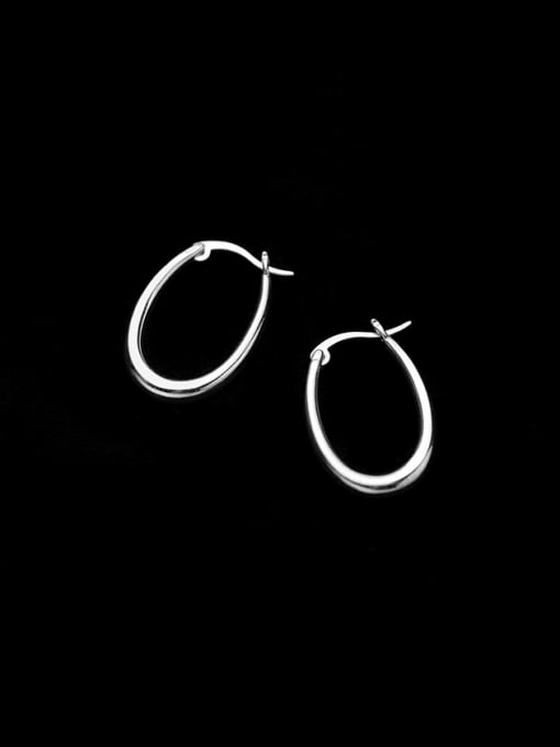 Rosh 925 Sterling Silver Geometric Minimalist Huggie Earring 0