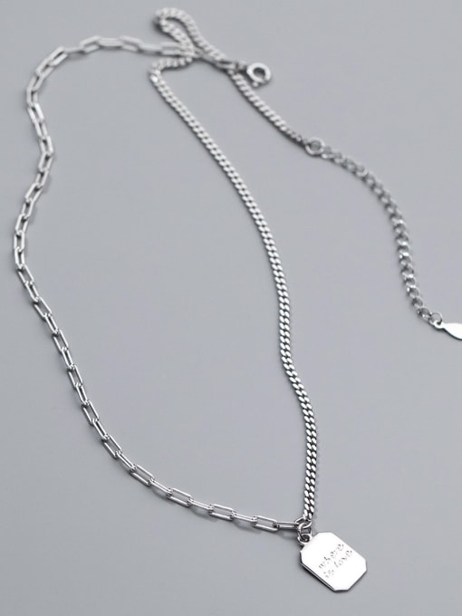Rosh 925 Sterling Silver Asymmetrical Geometric Vintage Necklace 3