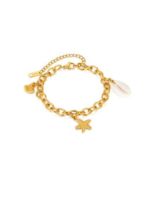 Open Sky Stainless steel Star Hip Hop Link Bracelet