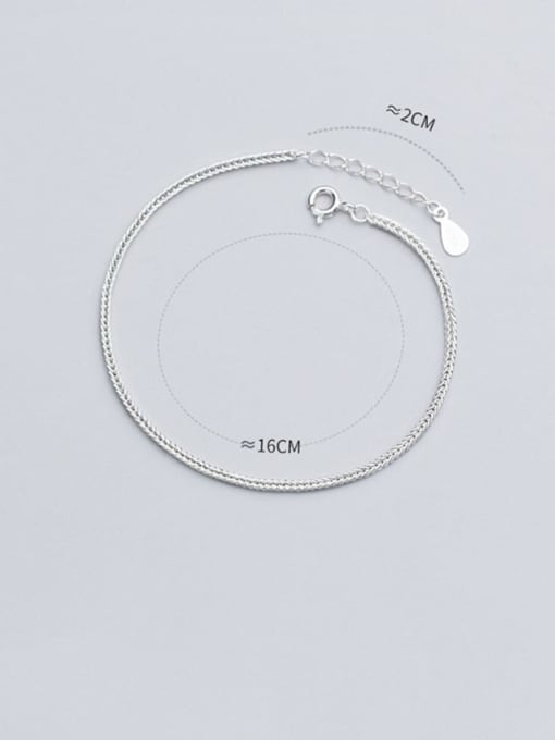 Rosh 925 Sterling Silver Minimalist Fashionsingle chain bracelet 1
