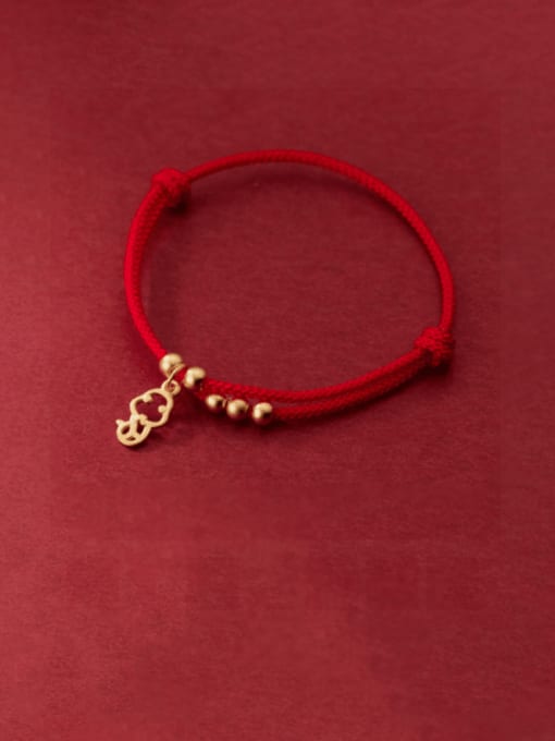 Snake 925 Sterling Silver Zodiac Cute Adjustable Red Rope Bracelet