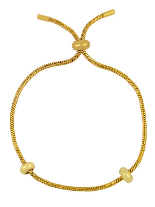 Gold Bracelet Brass Cubic Zirconia square Letter Minimalist Adjustable Bracelet