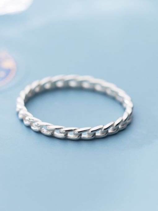 Rosh 925 Sterling Silver 925 Geometric Minimalist Band Ring 1