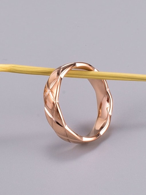 A TEEM Titanium Steel Geometric Minimalist Band Ring 1