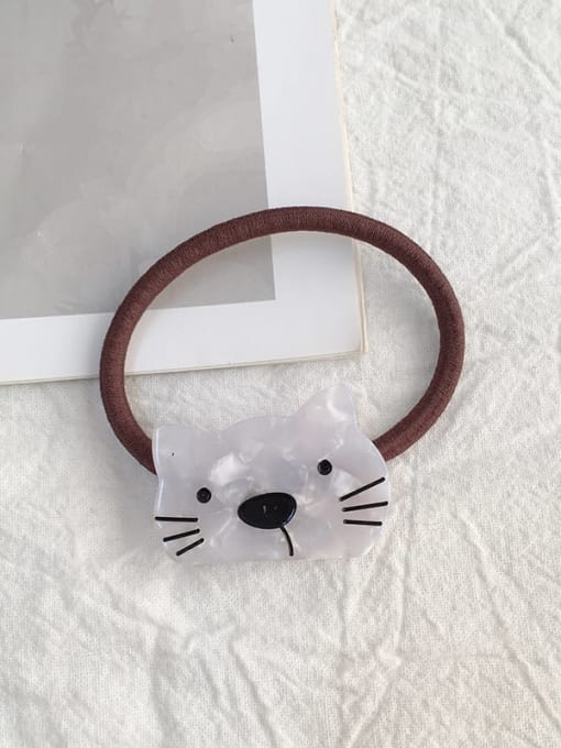 Little eyed cat white Cellulose Acetate Cute Cat Hair Rope