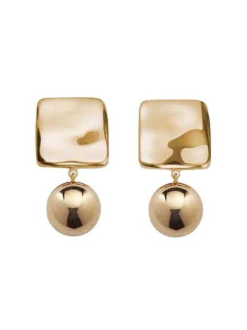 LI MUMU Brass Geometric Minimalist Drop Earring 0