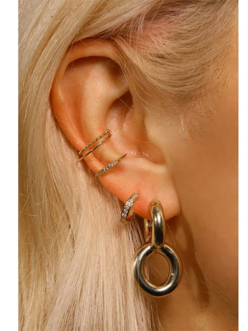 LI MUMU Brass Holllow Geometric Minimalist Drop Earring 1