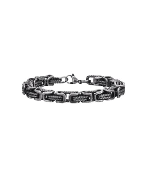 CONG Stainless steel Irregular Vintage Link Bracelet 0