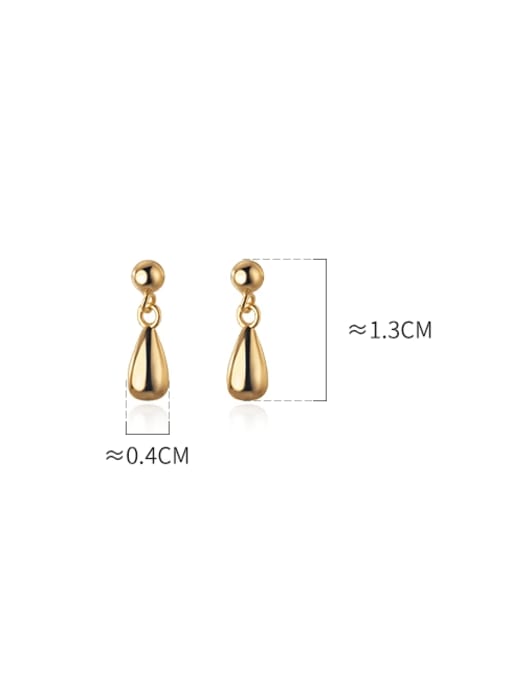 Gold 925 Sterling Silver Water Drop Minimalist Drop Earring