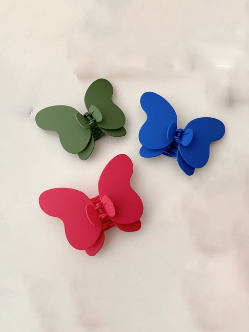 Chimera Alloy Resin Minimalist Butterfly Multi Color Jaw Hair Claw 1