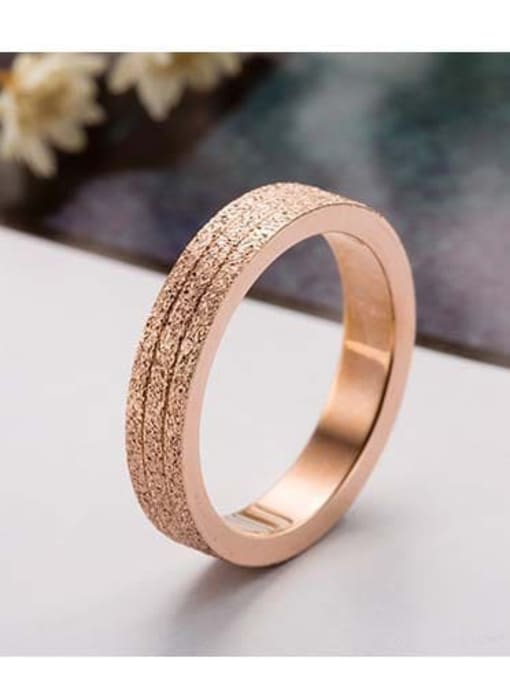 (rose gold) Titanium Steel Round Minimalist Stackable Ring