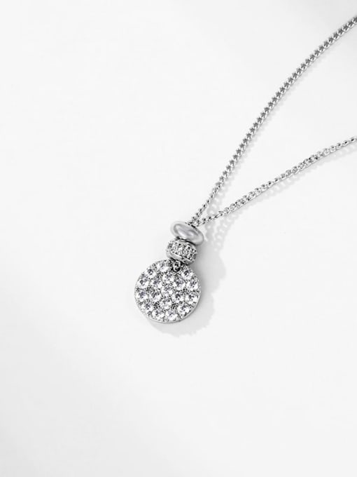 XP Alloy Cubic Zirconia Round Dainty Necklace 3