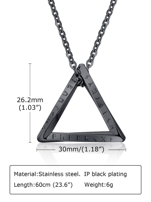CONG Stainless steel Hip Hop Triangle  Pendant 2