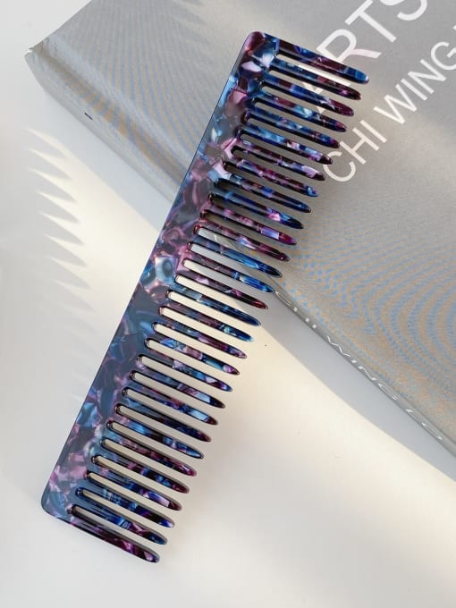 Blue purple 14.9cm Cellulose Acetate Trend Geometric Hair Comb