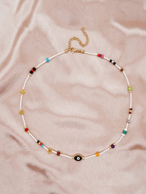 Roxi Zinc Alloy Miyuki Millet Bead Multi Color Bohemia Beaded Necklace 1