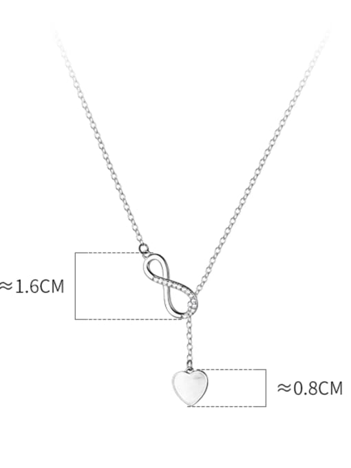 Rosh 925 Sterling Silver Shell Heart Tassel Minimalist Lariat Necklace 4