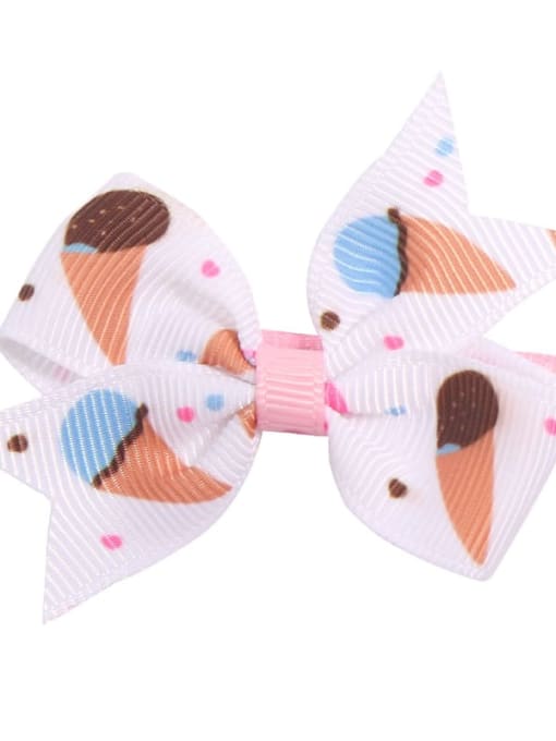 9 ice cream windmill Butterfly Alloy Fabric Cute Bowknot  Multi Color Hair Barrette