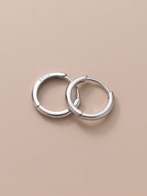 Rosh 925 Sterling Silver Round Minimalist Huggie Earring 2