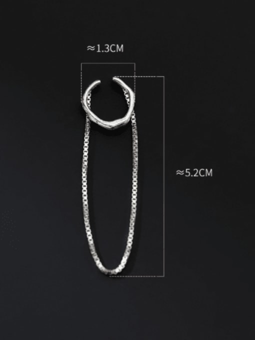 Rosh 925 Sterling Silver Tassel Minimalist Threader Earring (Only One ) 4