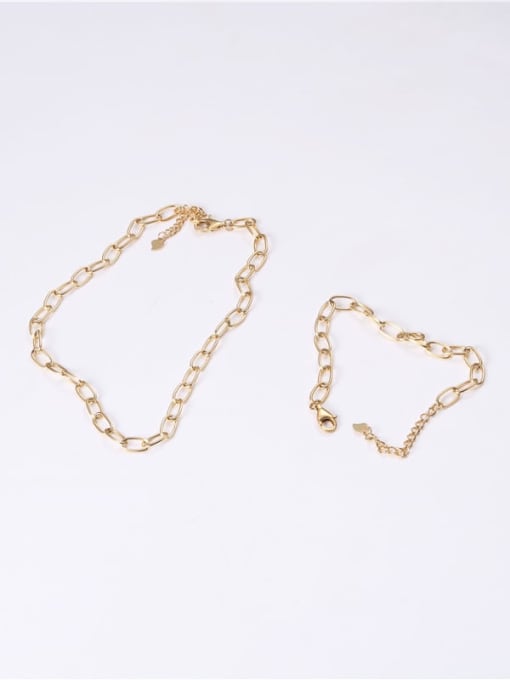 GROSE Titanium With Imitation Gold Plated Simplistic Chain Necklaces 1